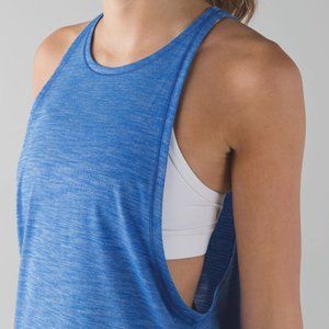 Lululemon Sweat Date Tank Top in Heathered Blue